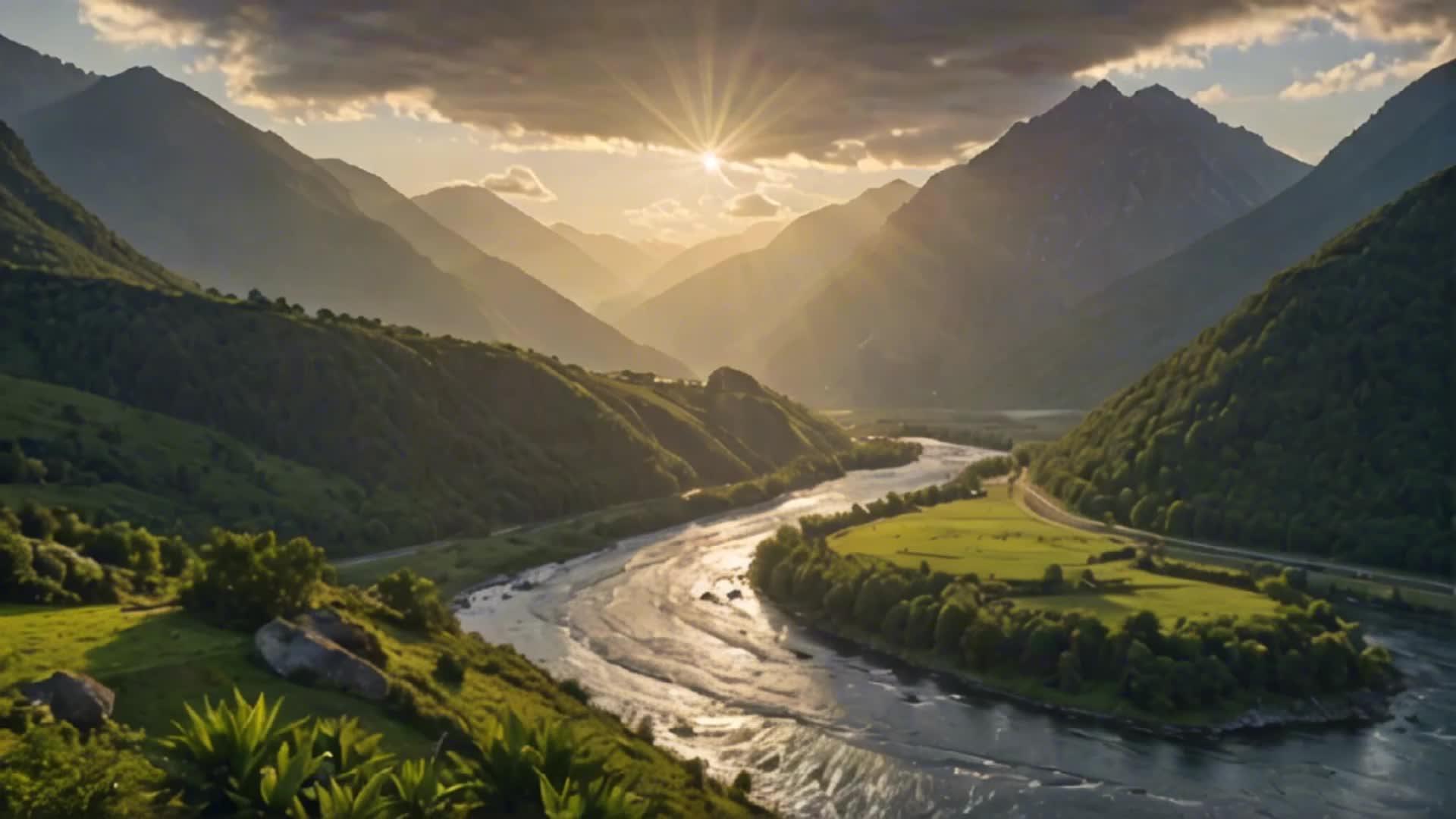 山川河流视频的预览图