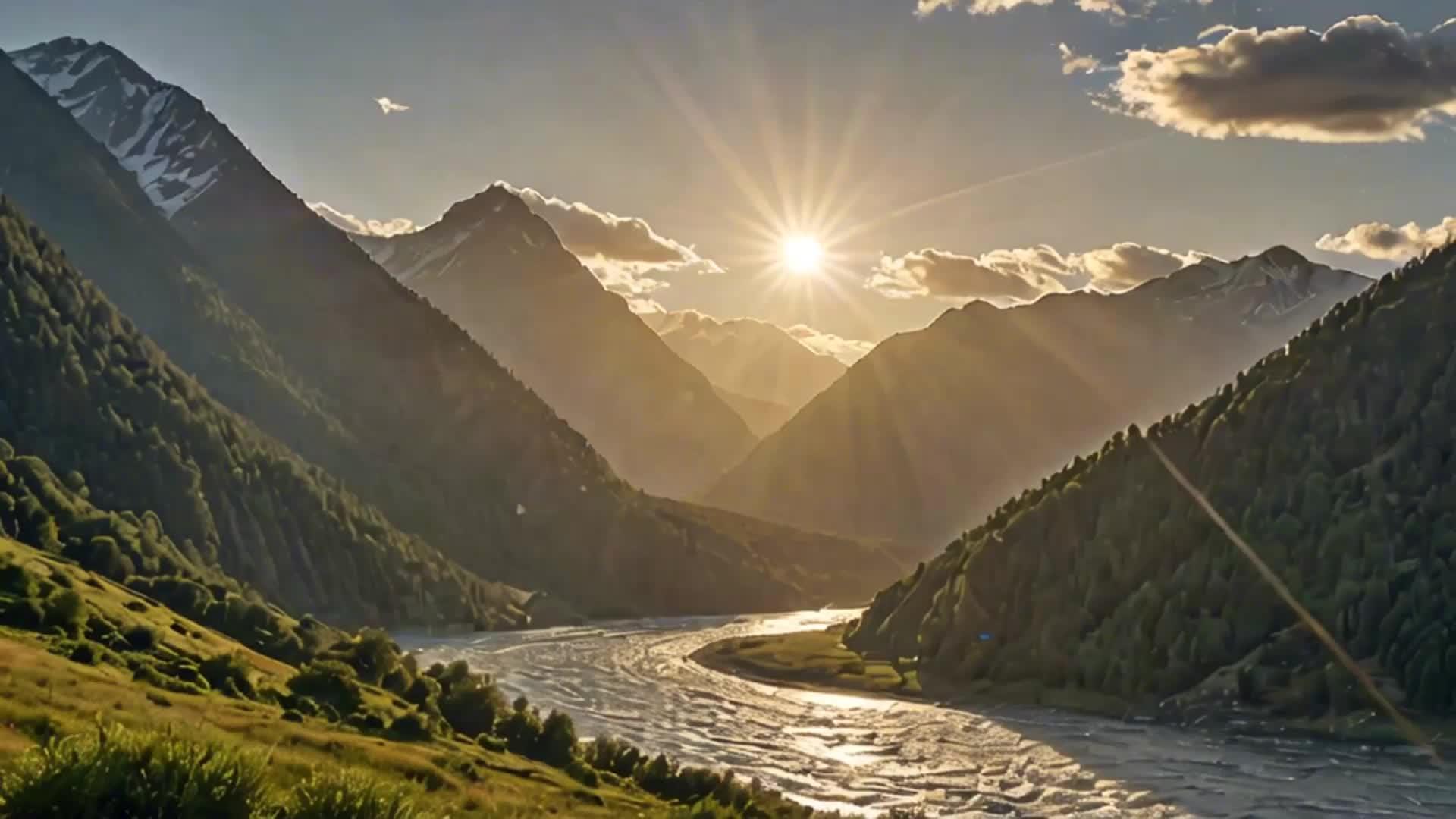 山川河流自然风光视频的预览图