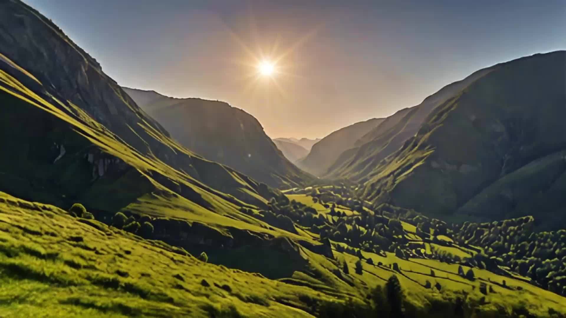 航空摄影大气自然风光山川视频的预览图