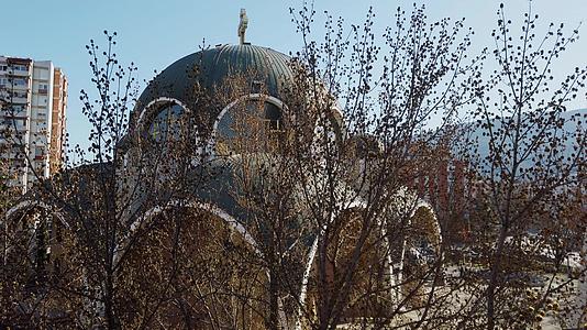 教堂圣全景KlimentOhridski在北马其顿视频的预览图