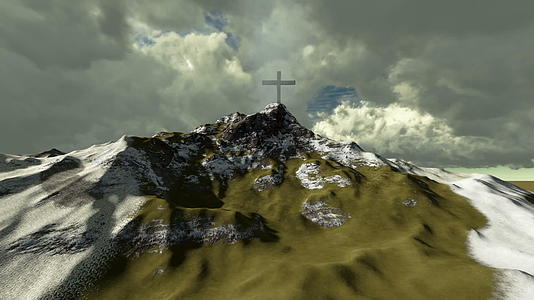 十字架上的雪山顶视频的预览图