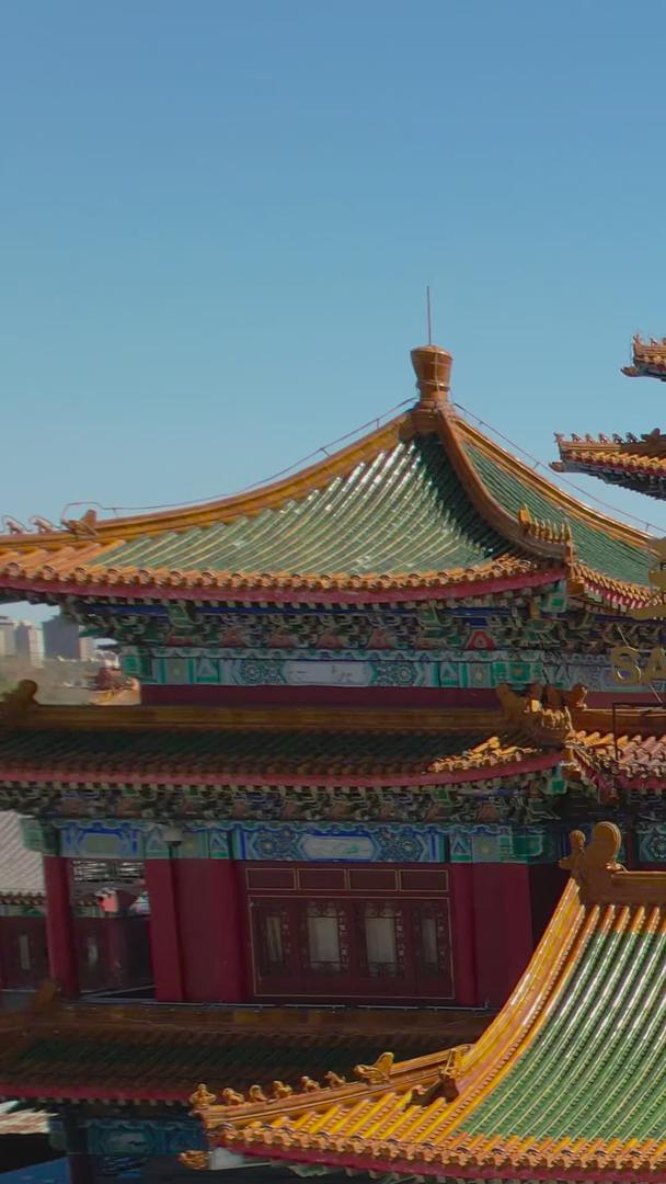 蓬莱三仙山航拍5A景区建筑视频视频的预览图