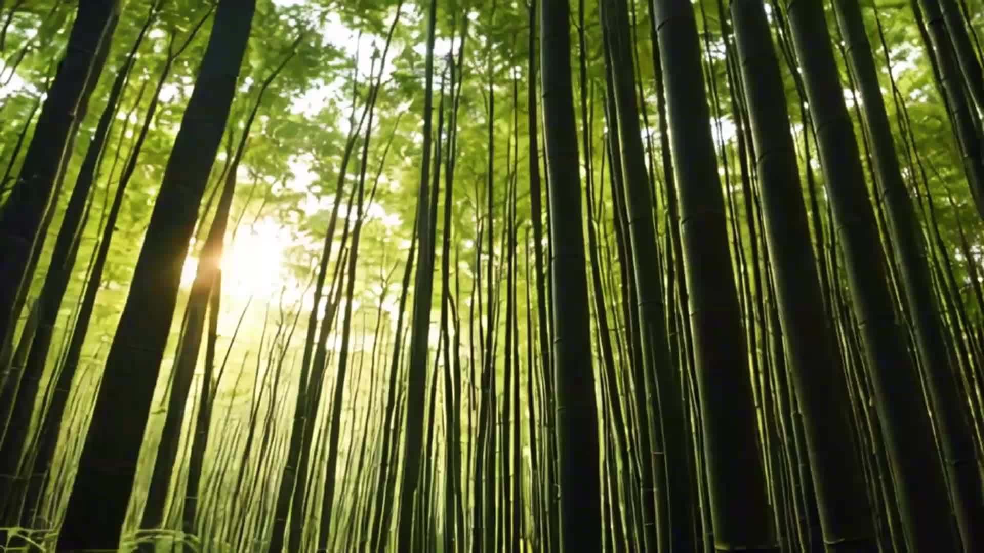 阳光穿过竹林视频的预览图
