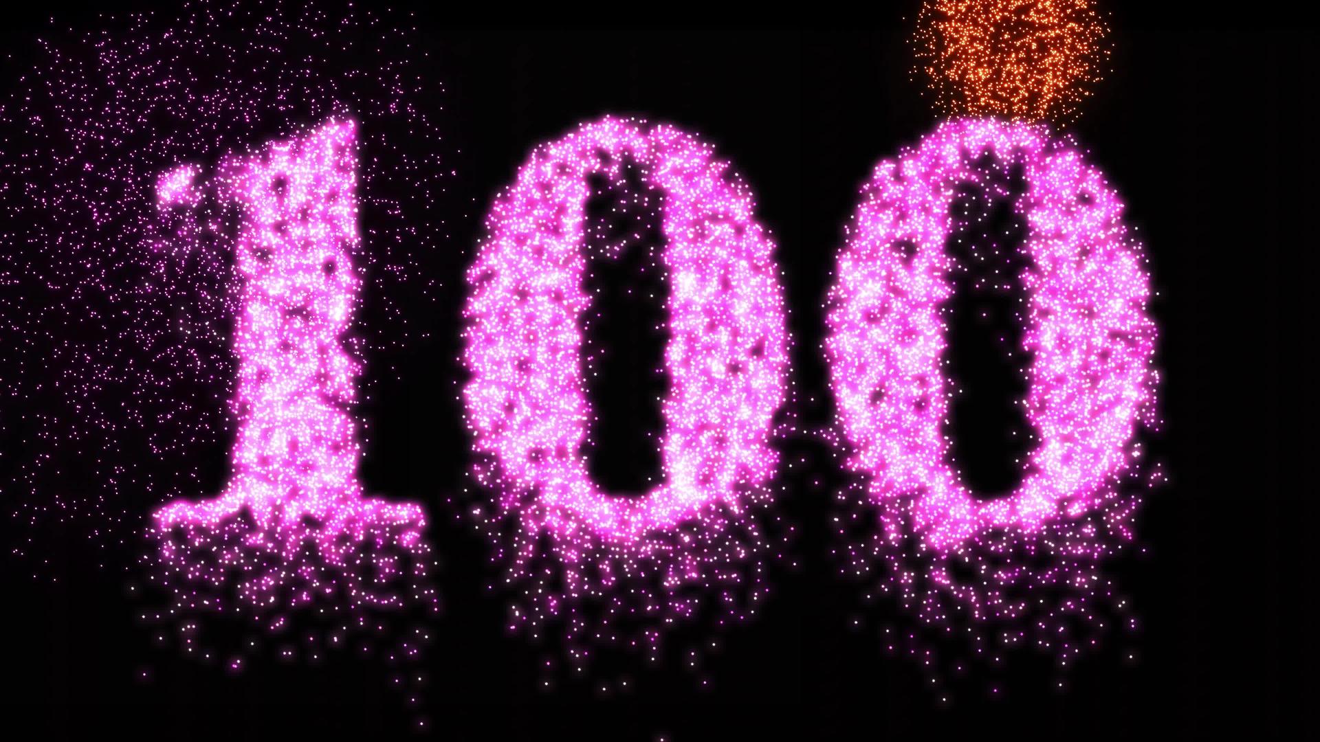 粉色烟火之夜闪光花视频动画视频的预览图