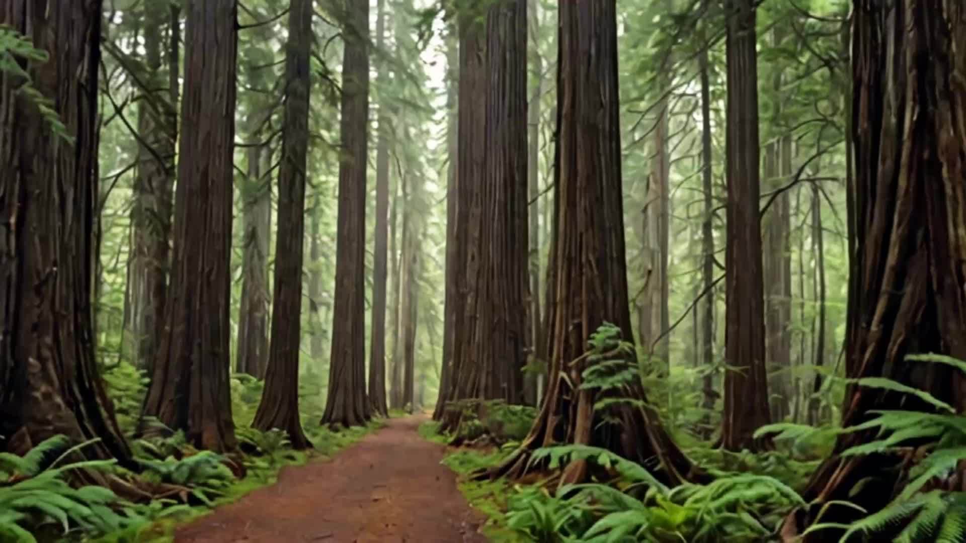 森林树枝小径森林自然风光视频的预览图
