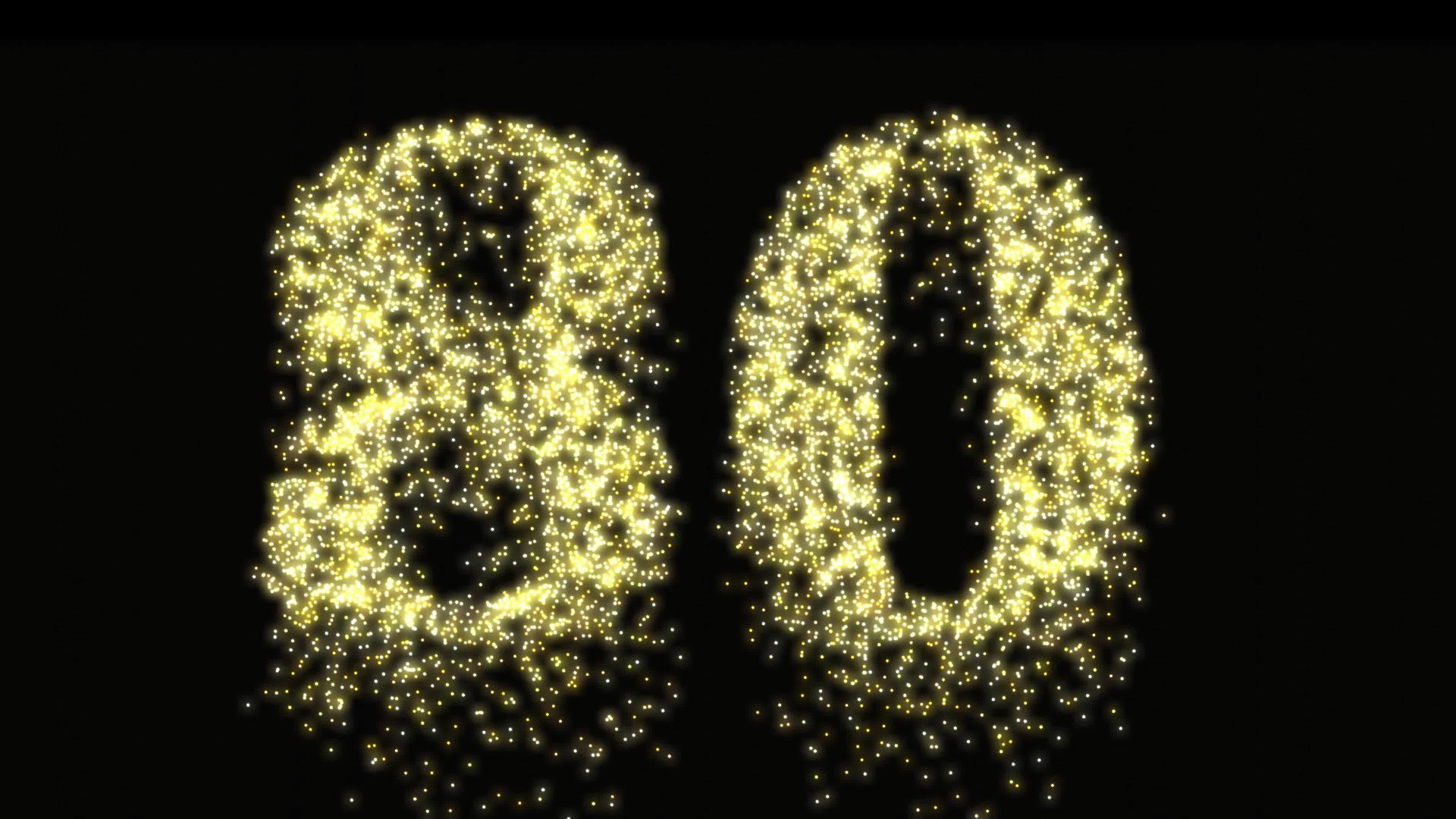 第80个金色火花之夜闪光视频动画视频的预览图
