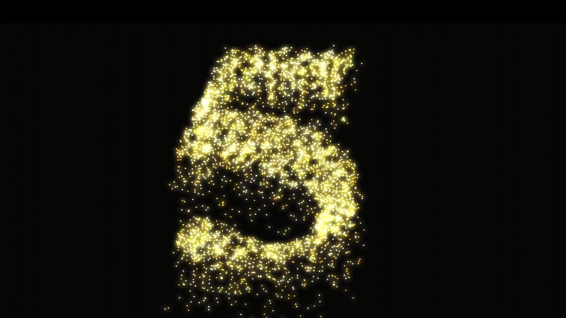 金色烟花闪光和闪光动画视频的预览图