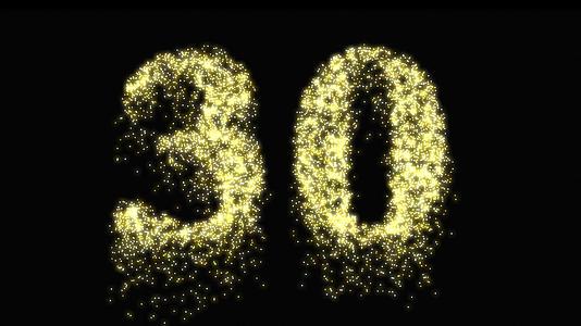 30金色火花之夜闪光视频动画视频的预览图