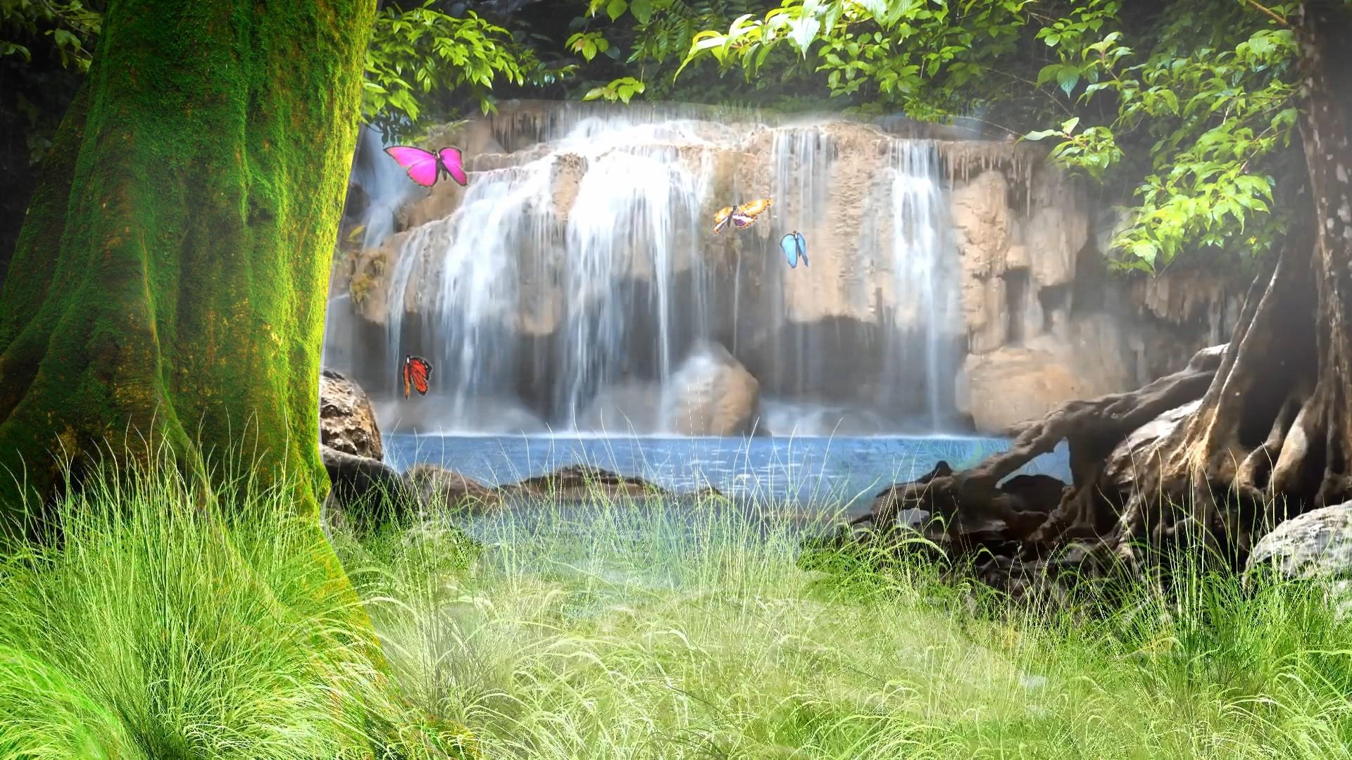 小河流水丛林动态背景视频的预览图