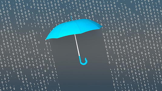 伞式数字保护概念动画视频的预览图