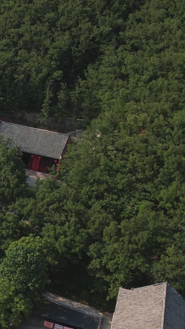 焦作云台山风景区航拍5A万善寺景观区视频视频的预览图