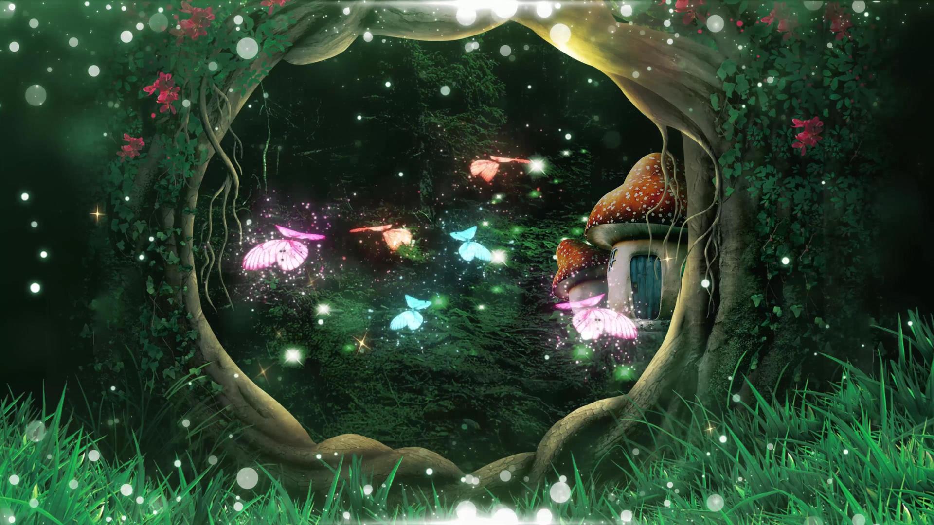 4K梦幻童话森林led背景视频视频的预览图