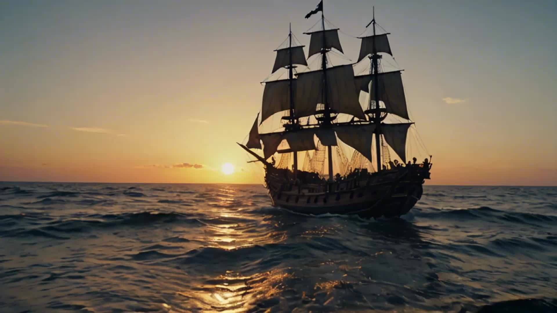 海上远洋帆船视频的预览图