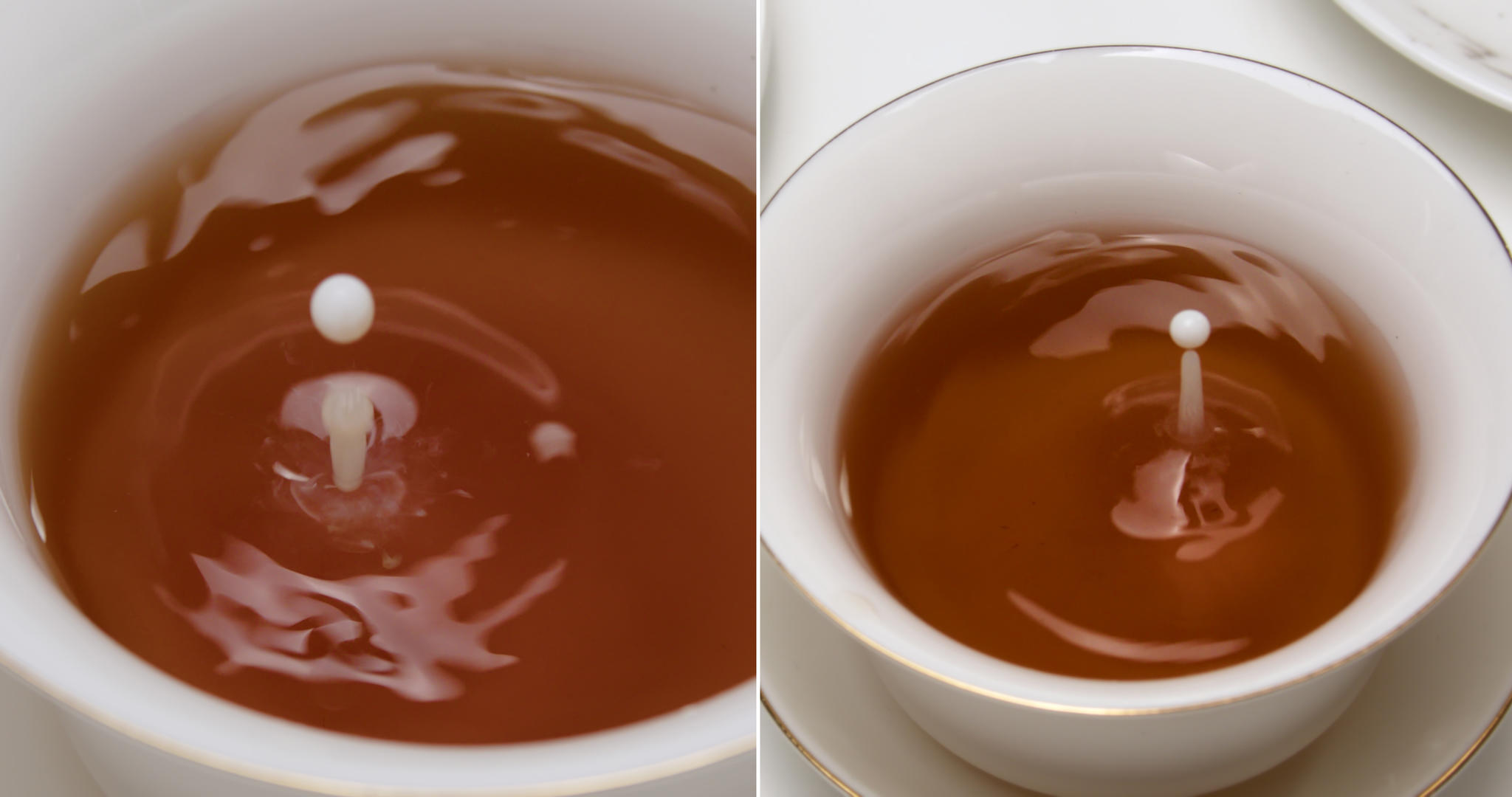 牛奶滴入茶水中视频的预览图