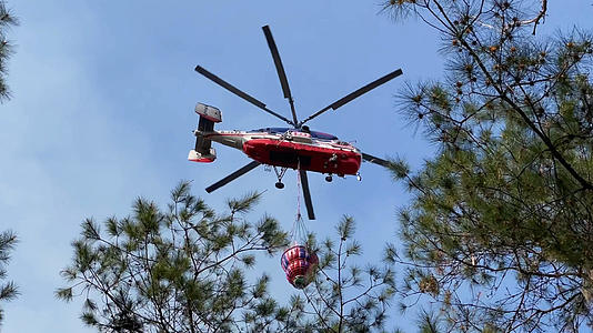 直升机救火演练4K视频的预览图