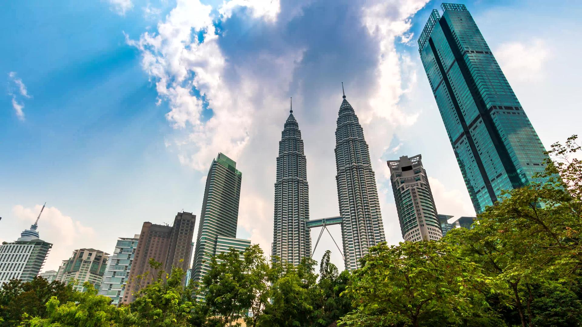 Malaysia城市风景4k时间间隔平坦视频的预览图