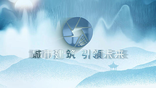 简洁大气中国风房地产商务宣传展示AE模板视频的预览图