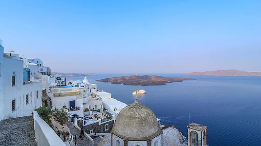 希腊度假海岛圣托里尼实拍视频合集视频的预览图