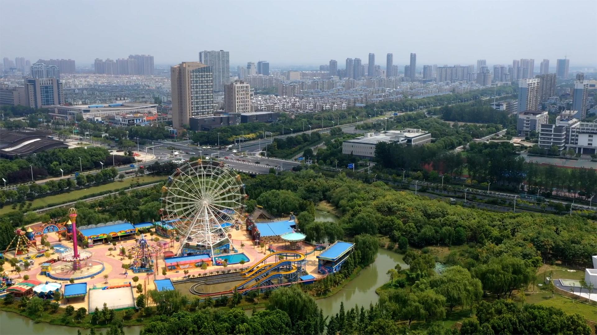 溧阳市城市全景延时摄影视频的预览图