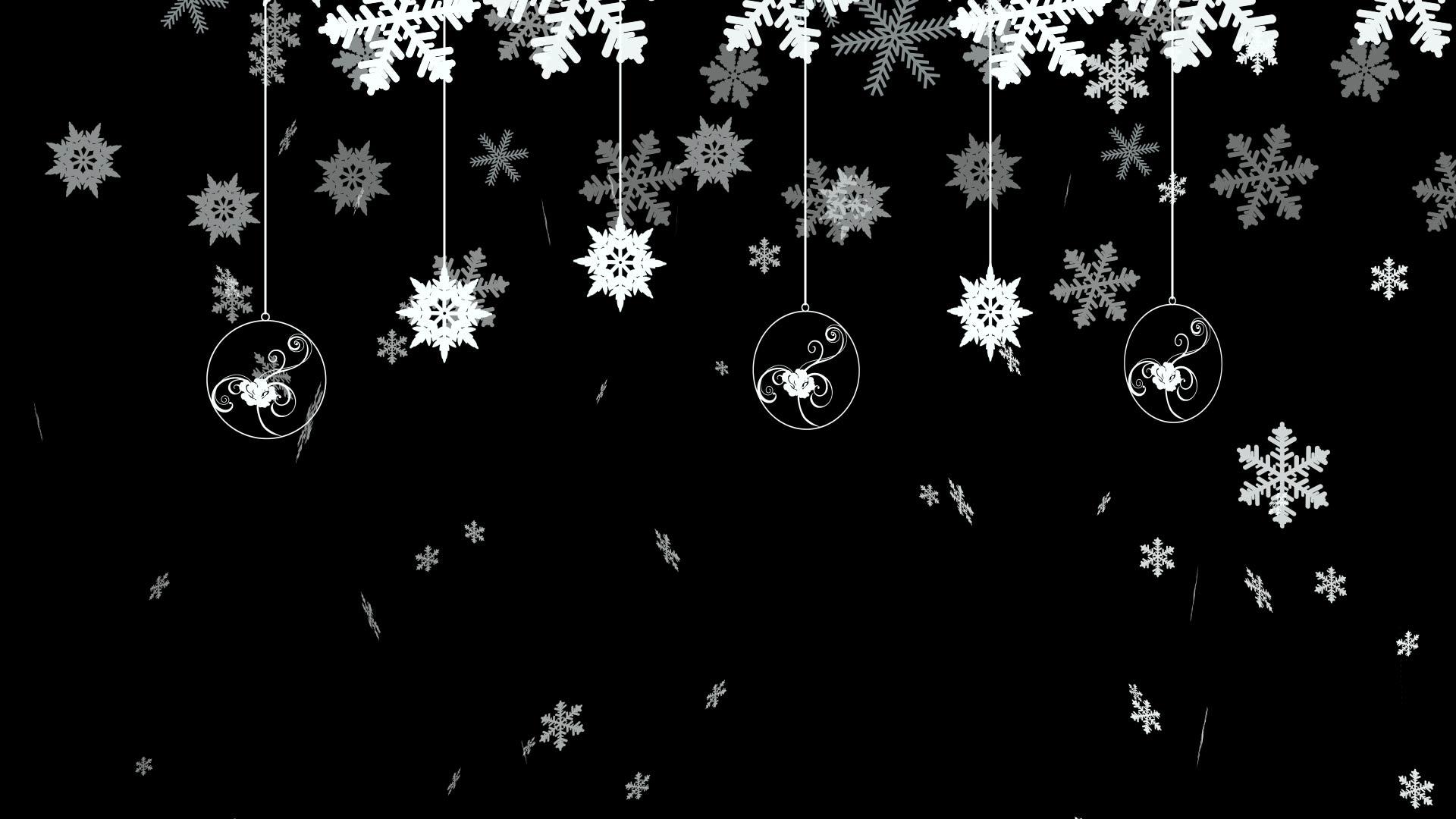 冬季圣诞雪花飘落视频的预览图