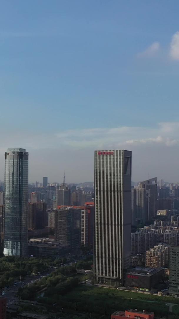 南京河西奥体新城科技园CBD航拍楼群视频的预览图