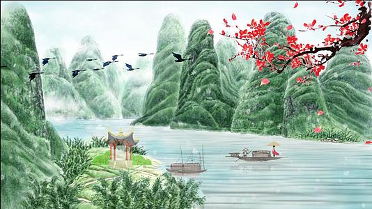 江南中国风水墨视频的预览图