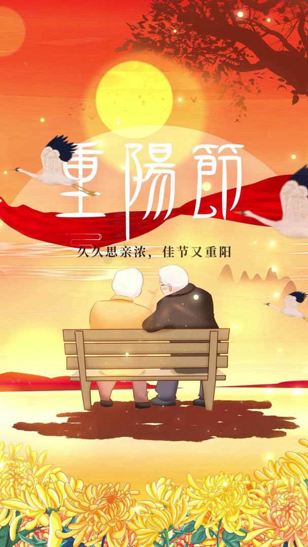 九九重阳佳节竖版视频海报视频的预览图