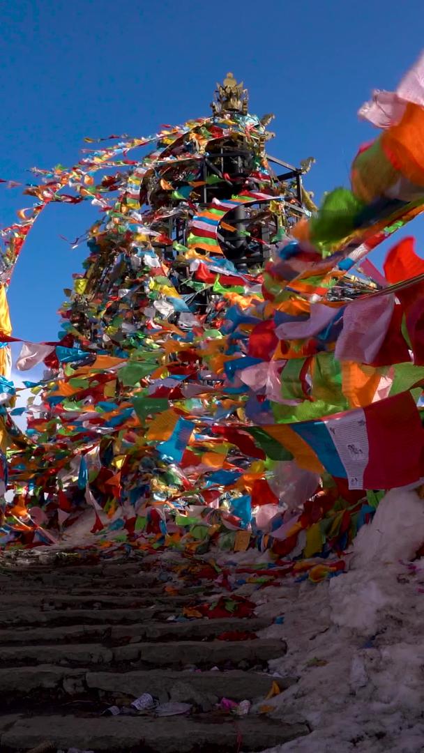 西藏经幡实拍材料视频的预览图