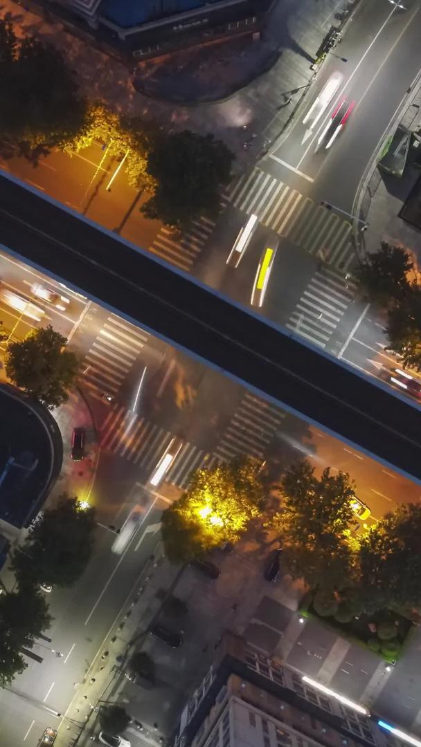 材料延时摄影航拍城市夜景立体交通道路材料视频的预览图