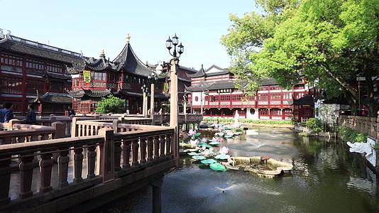 上海旅游景点城隍庙豫园九曲桥延时视频合集视频的预览图