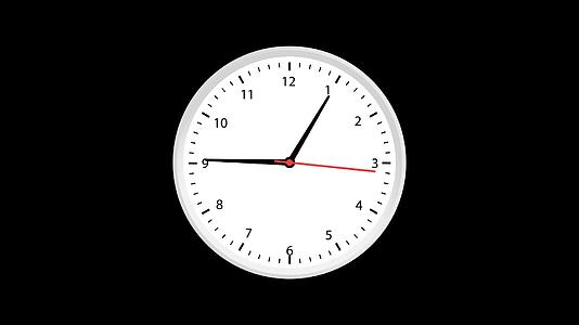 时钟指针转动透明素材视频的预览图