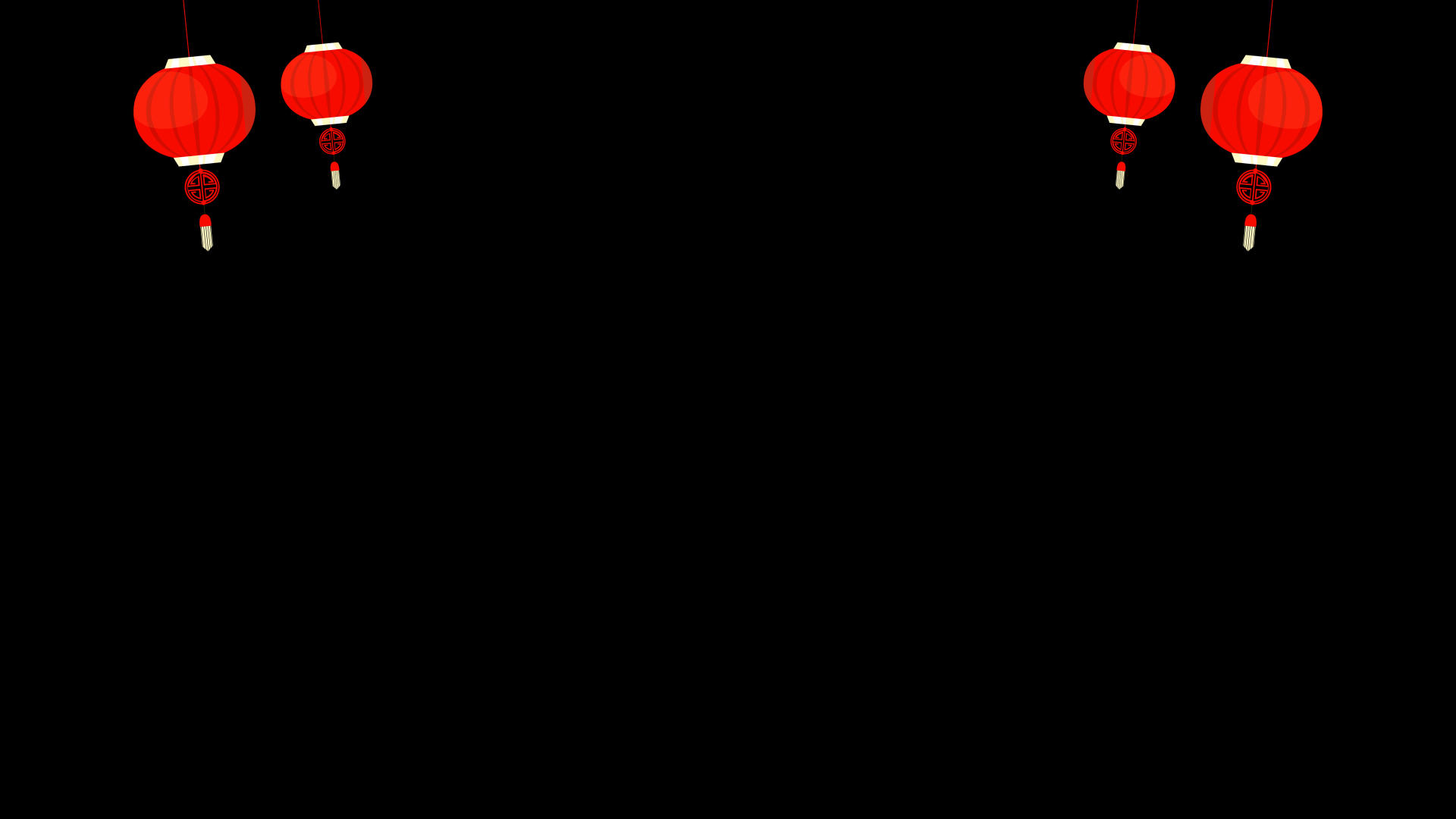 红色喜庆顶部循环灯笼动画视频的预览图