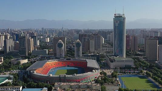 西安陕西省体育场航拍视频的预览图