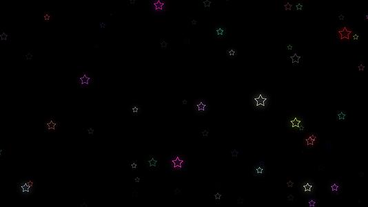 炫彩五角星冲屏背景星星粒子元素视频的预览图