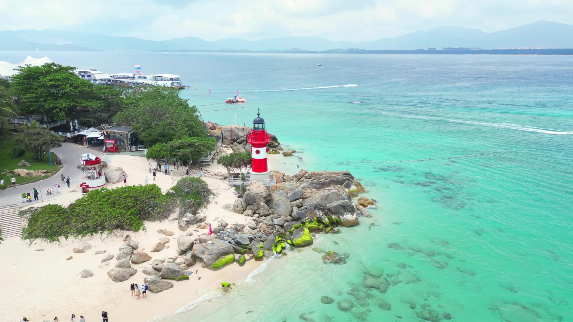 三亚蜈支洲岛4K旅游海滨度假风景航拍实拍视频的预览图
