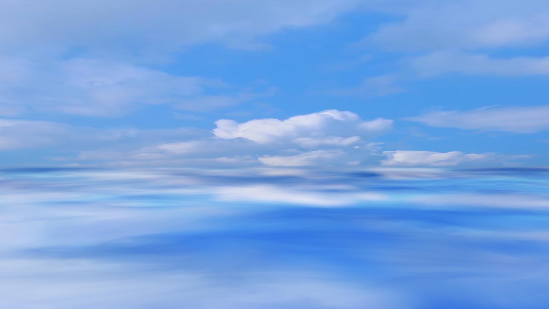 白云大海穿梭合成背景视频视频的预览图