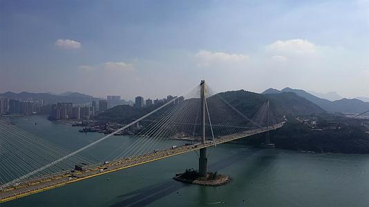 香港全景屯门汀九桥视频的预览图
