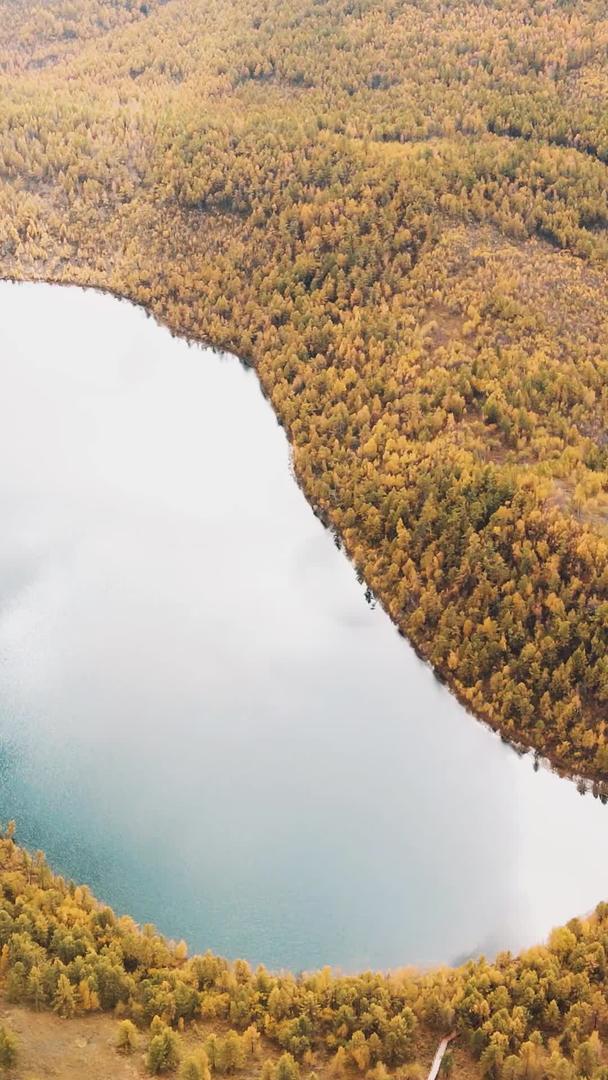 秋季阿尔山驼峰天池全景视频的预览图