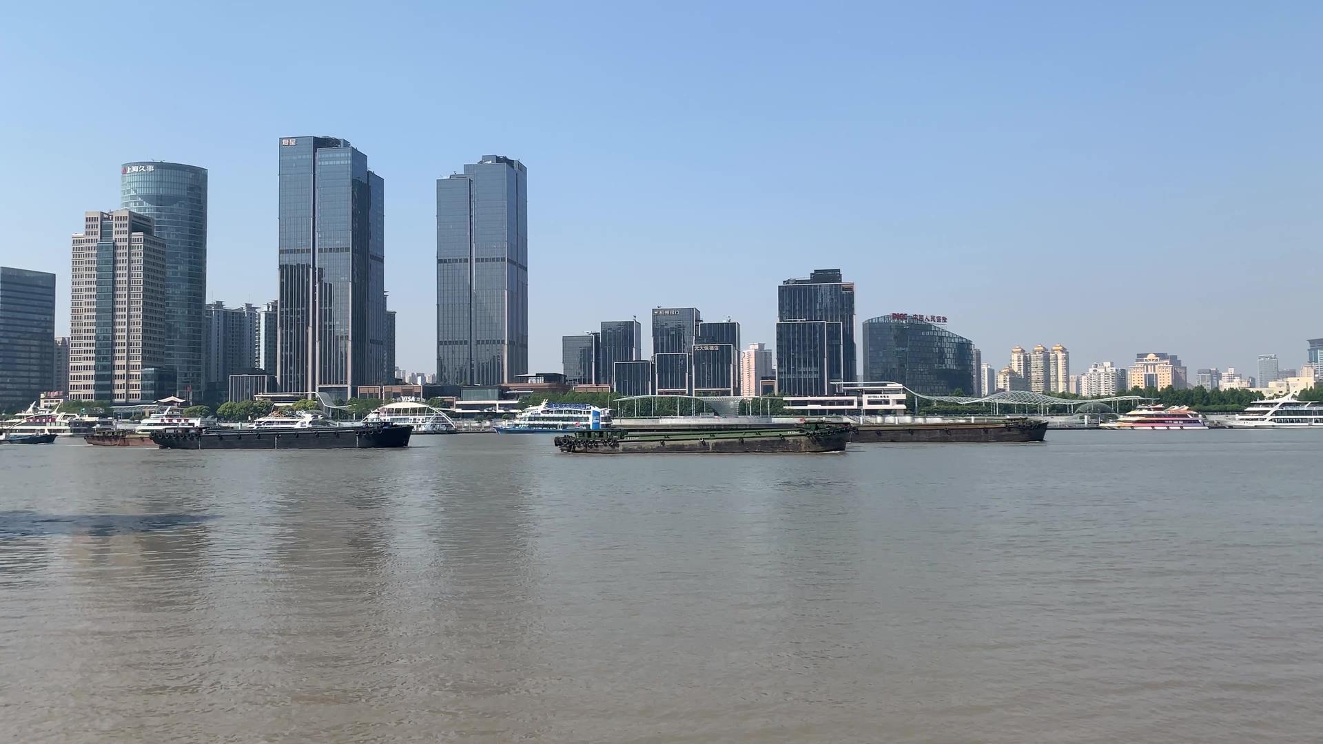 上海外滩黄浦江延时视频视频的预览图