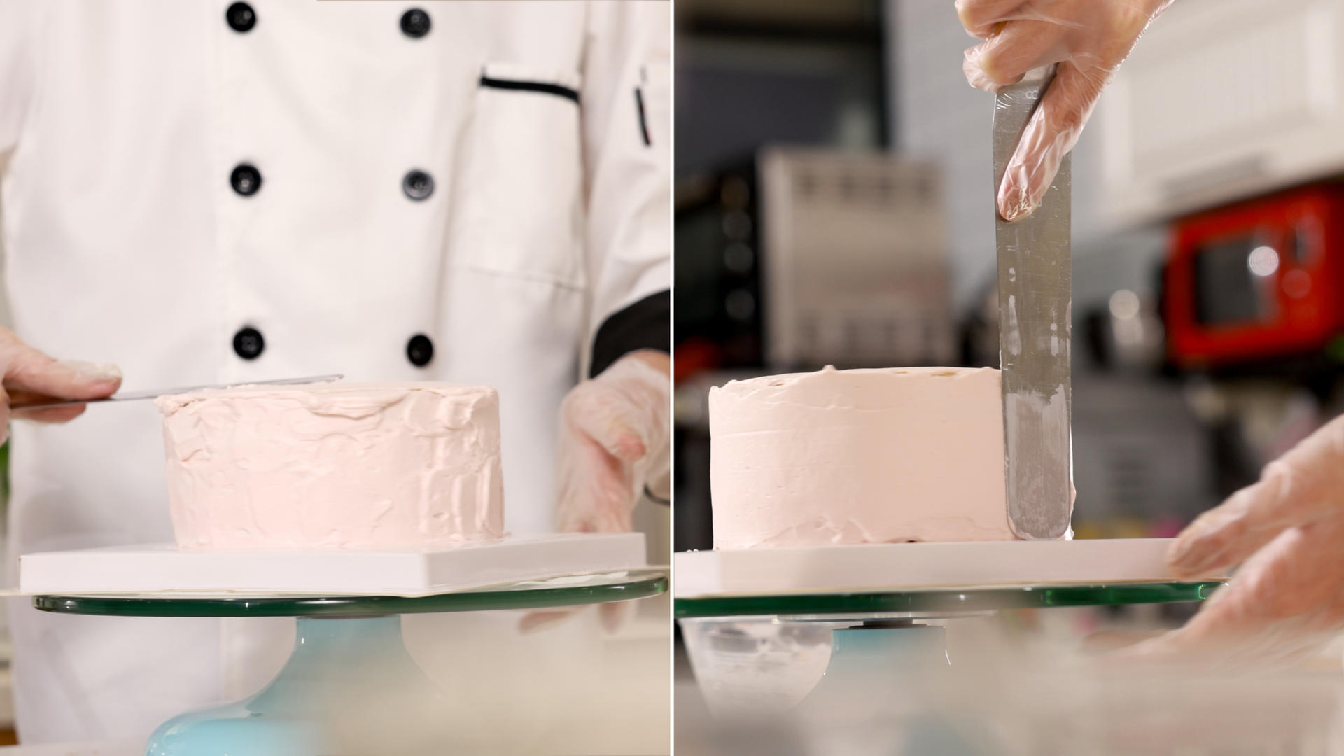 抹平蛋糕表面的奶油视频的预览图