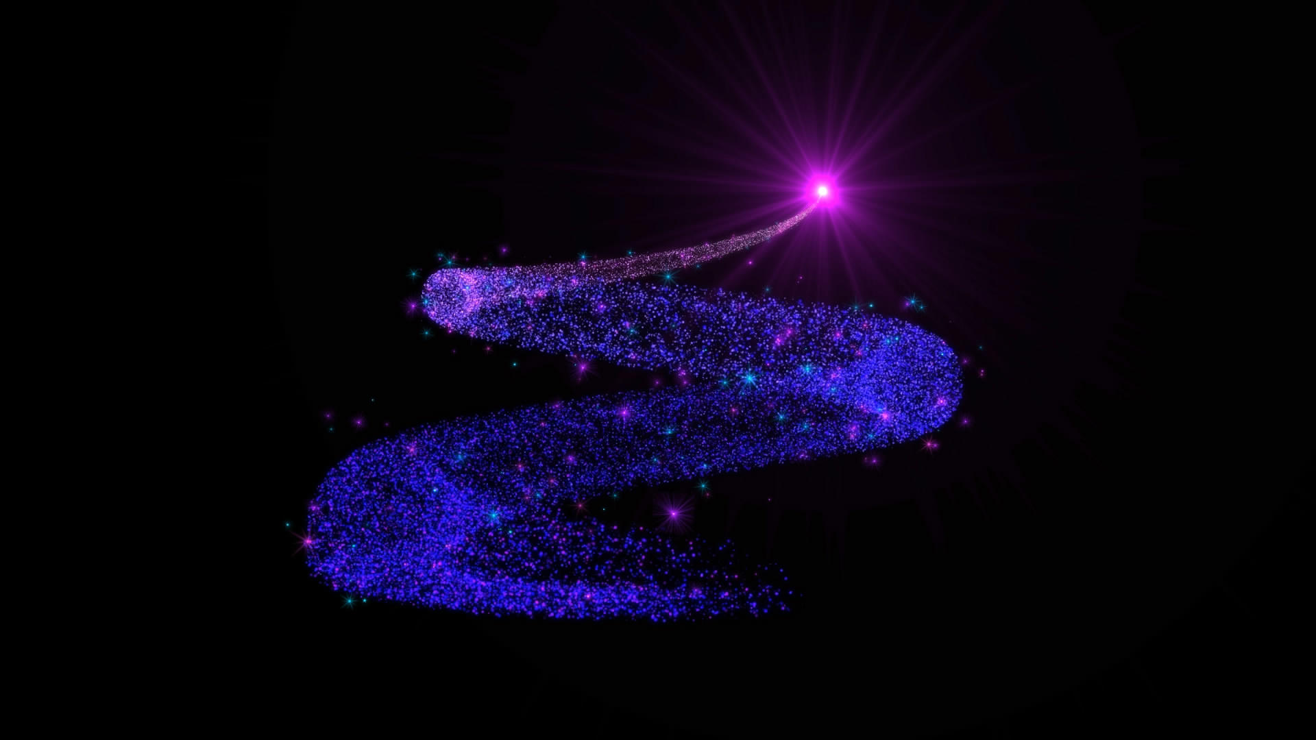 超炫彩色螺旋粒子带Alpha透明通道动态视频元素视频的预览图