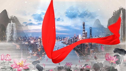 水墨中国风企业宣传片AE模板视频的预览图