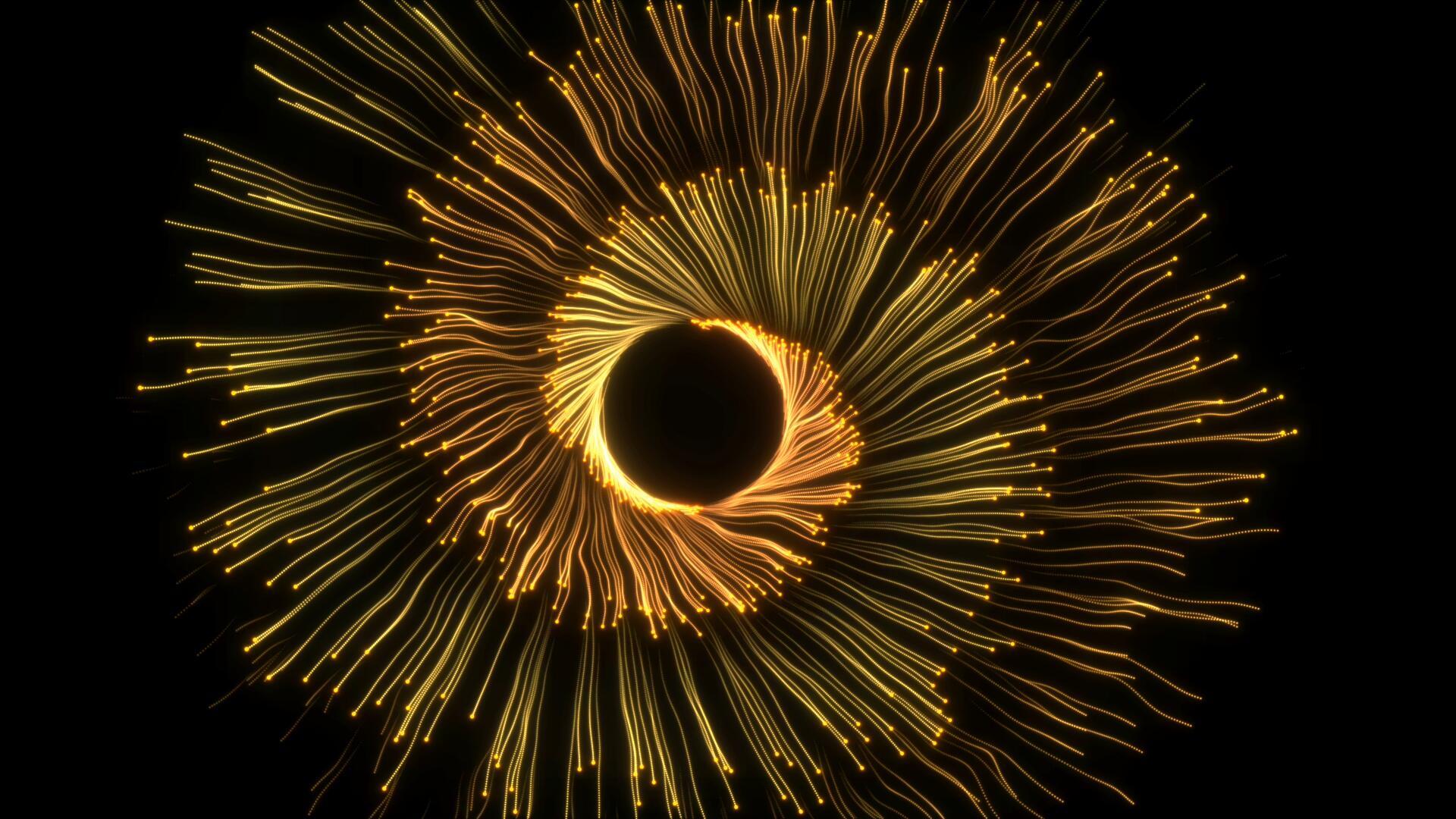 曲线金色粒子视频的预览图
