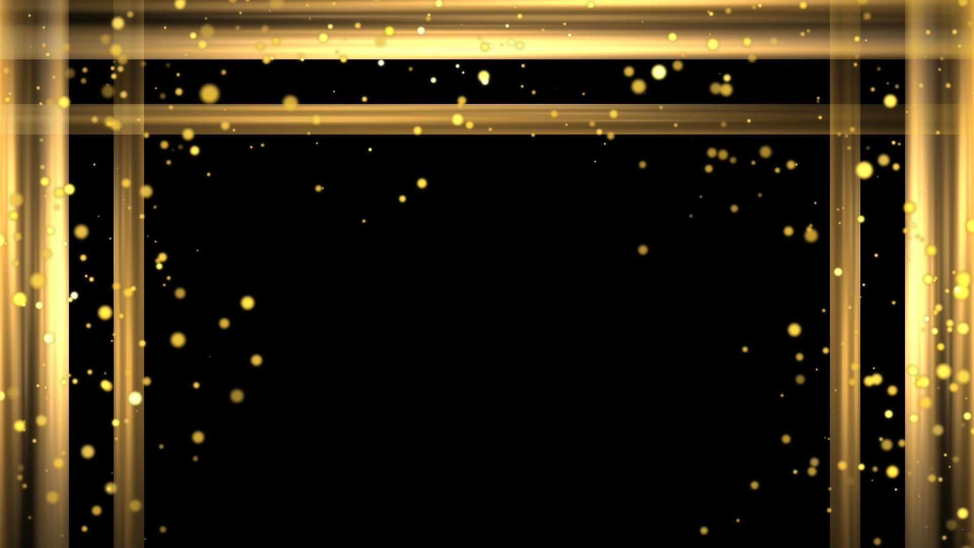 金色窗帘粒子边框视频的预览图