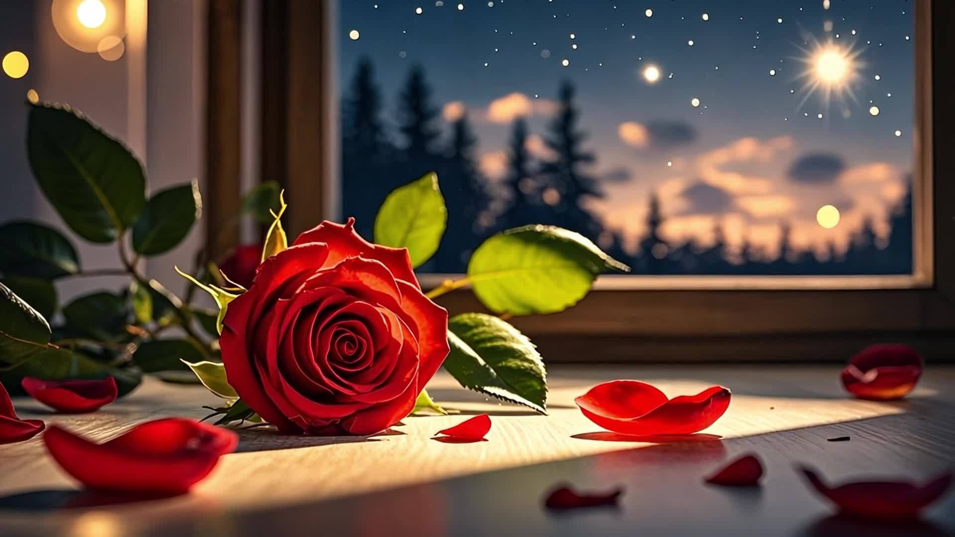 高清浪漫情人节梦幻玫瑰空镜头视频的预览图