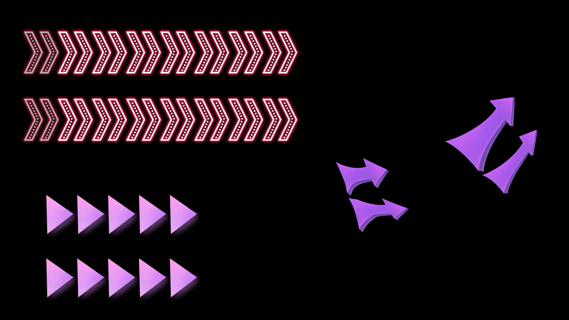 3组常用箭头动画带通道视频的预览图