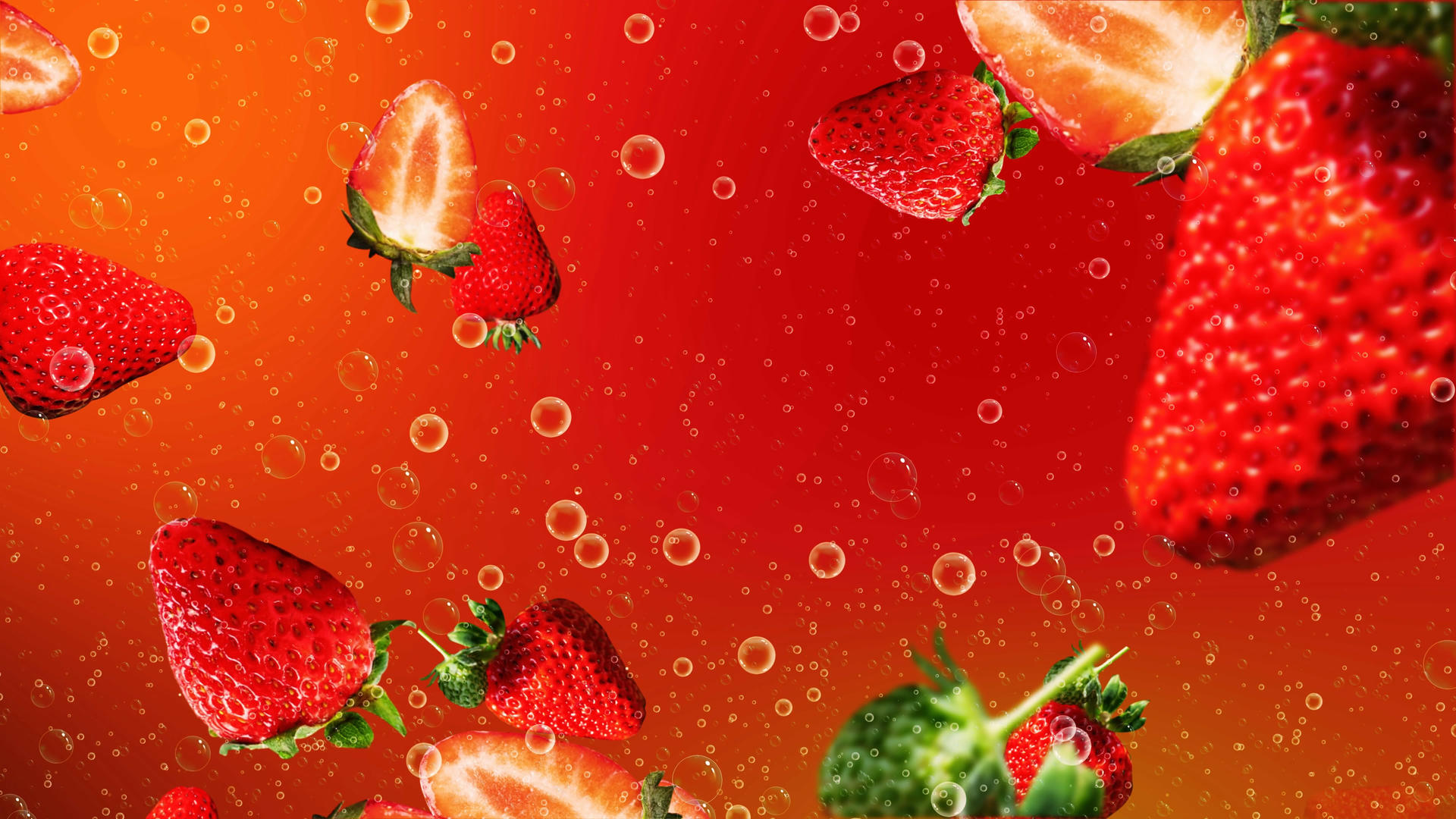 4K草莓饮料冷饮背景视频的预览图