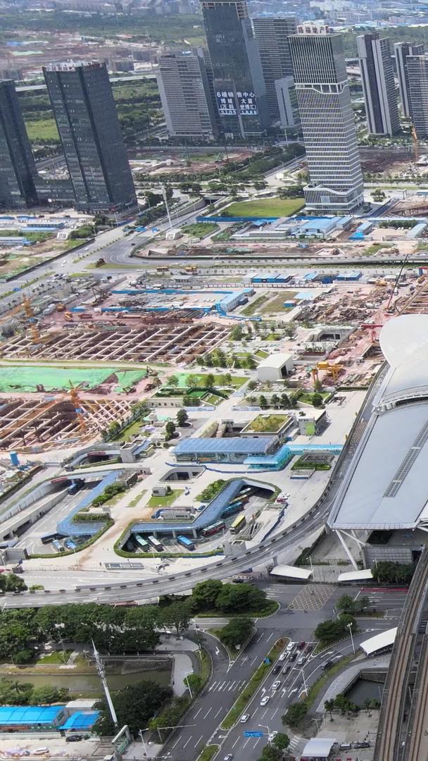广州南站高清航拍火车站建筑外观广州南站视频的预览图