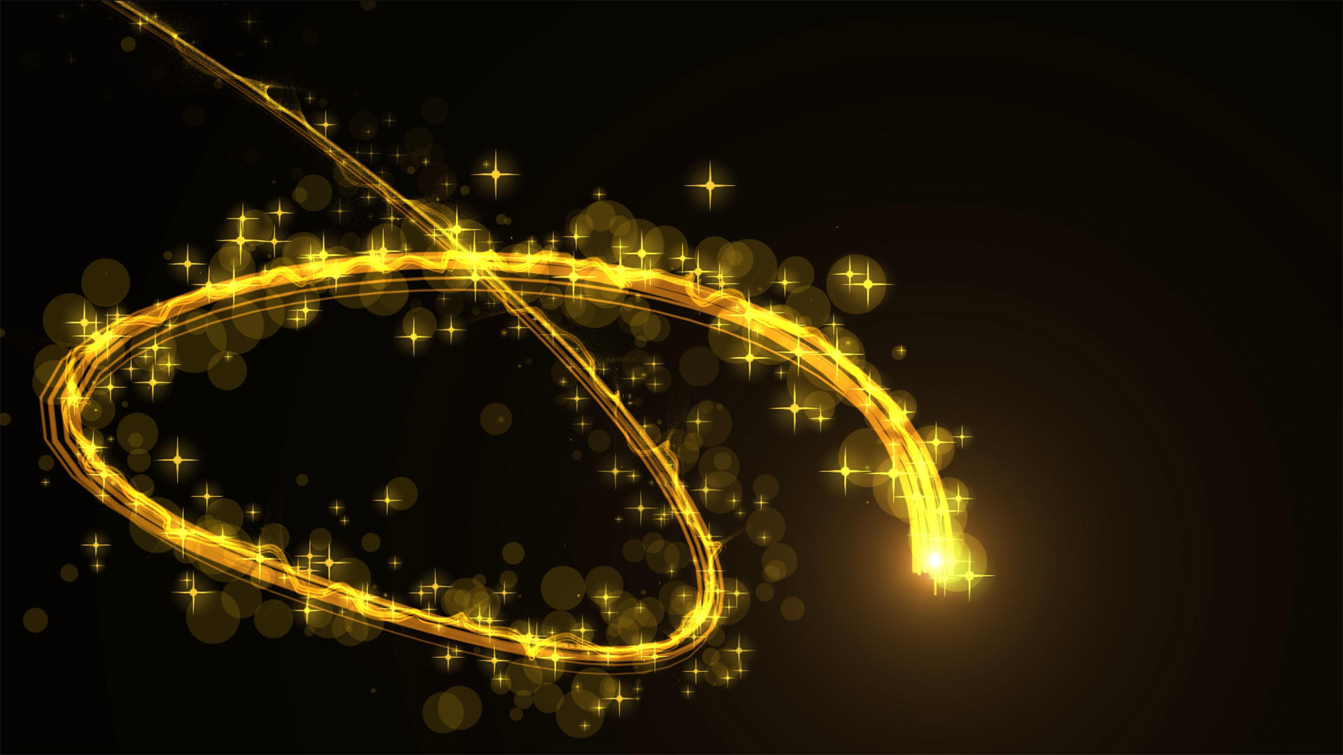 4K金黄色光线粒子转场动画元素视频的预览图
