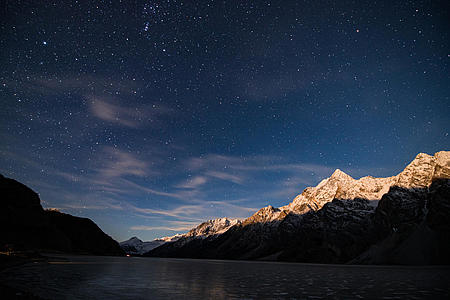 冰封然乌湖的星空视频的预览图